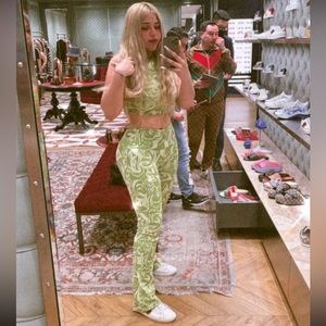 Zara green knit matching set